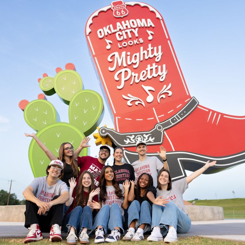 OC Students at OKC landmark