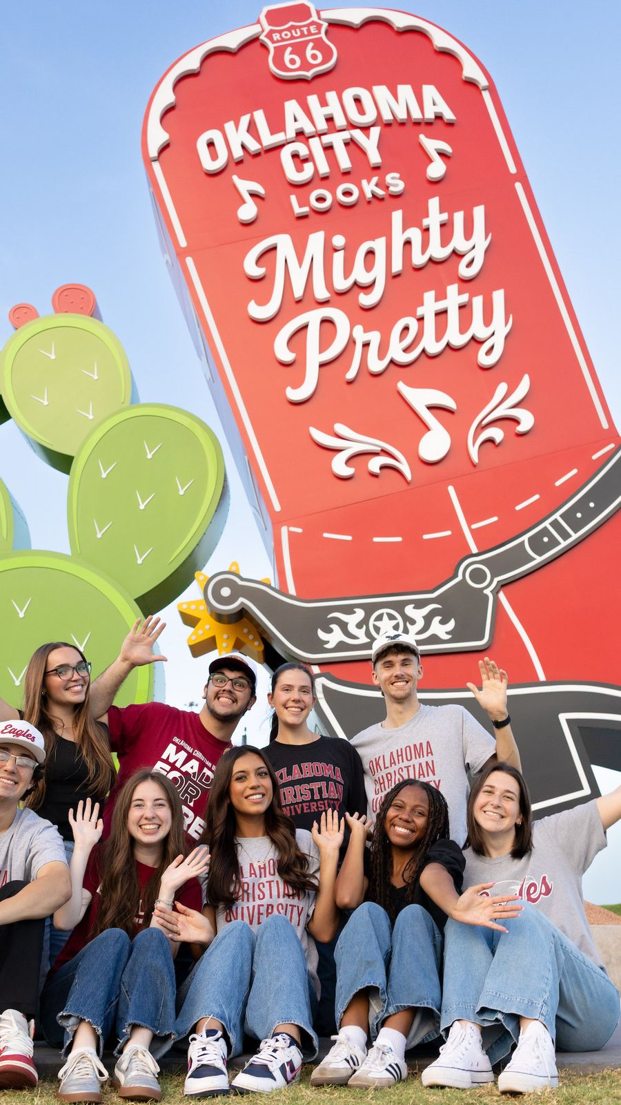OC Students at OKC landmark