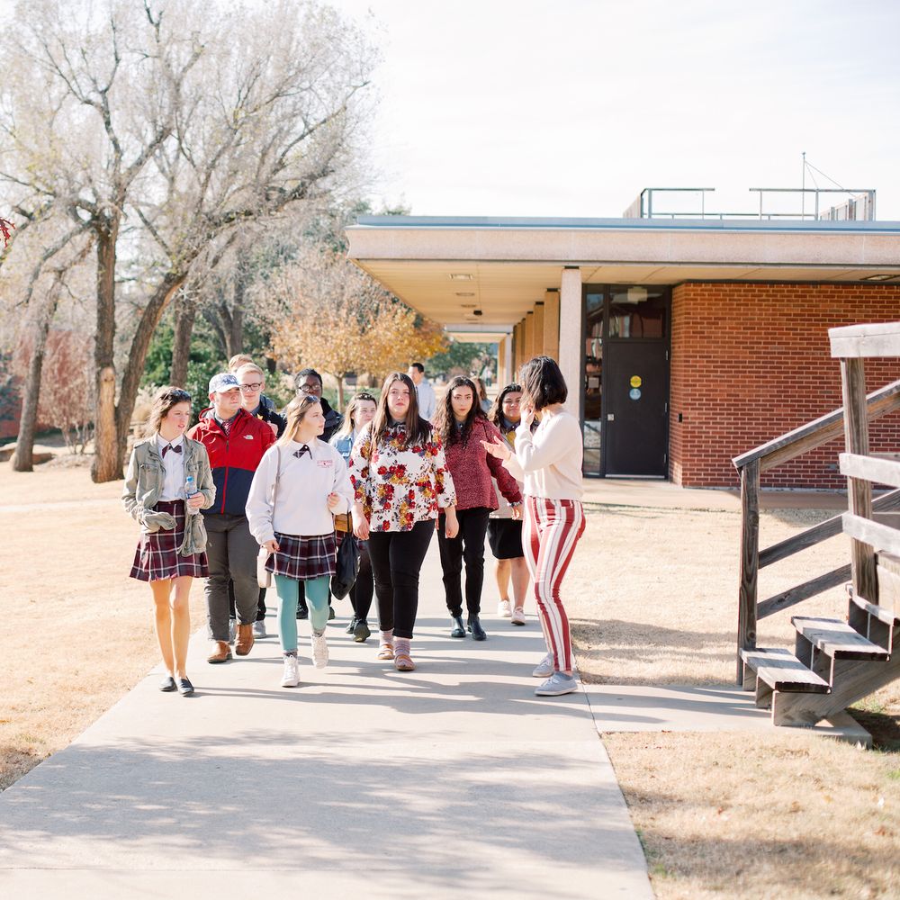 Campus tour with residence life