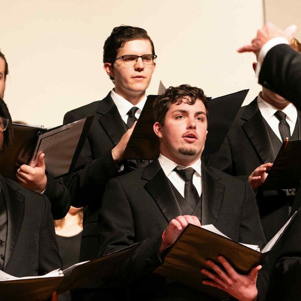 Students singing