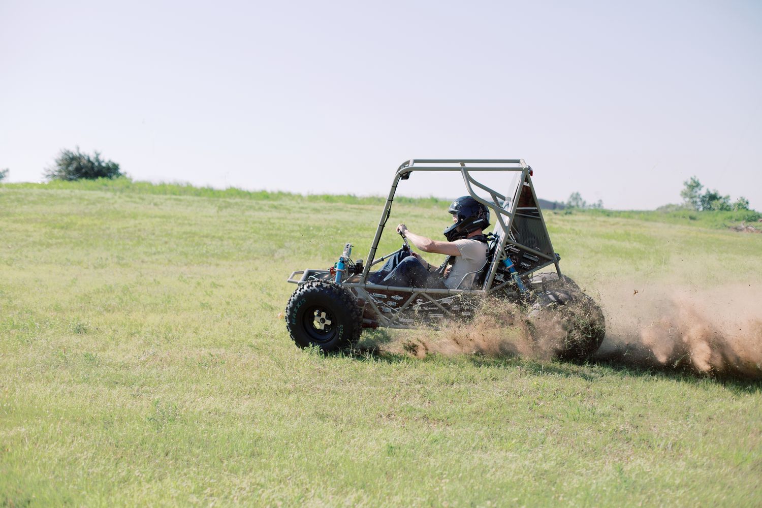 Baja Car Dirt Flying