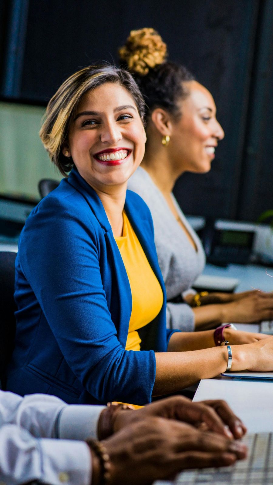 Business professionals working